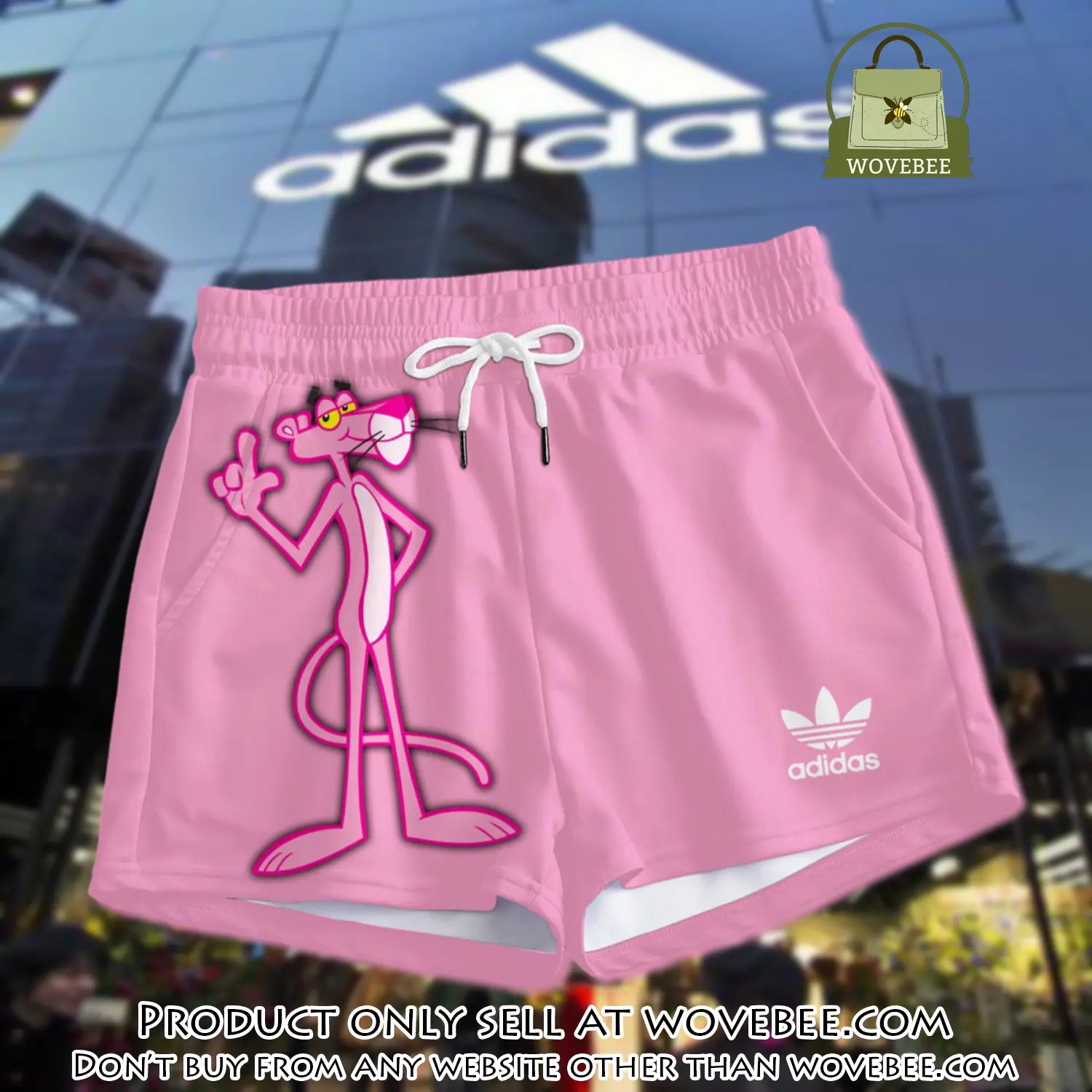 Premium pink panther in adidas women shorts lady beach shorts wms1070 wvb1415974